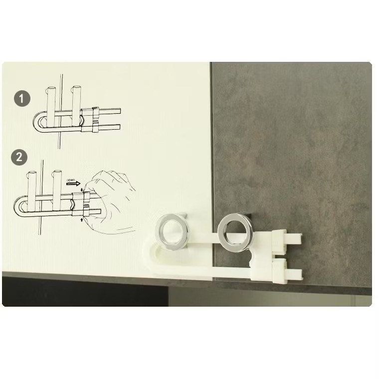 粉色兒童安全鎖,寶寶防護防夾手U型鎖,室內抽屜防開啟保護鎖,可調節廚房櫥櫃門鎖,鞋櫃鎖-細節圖2