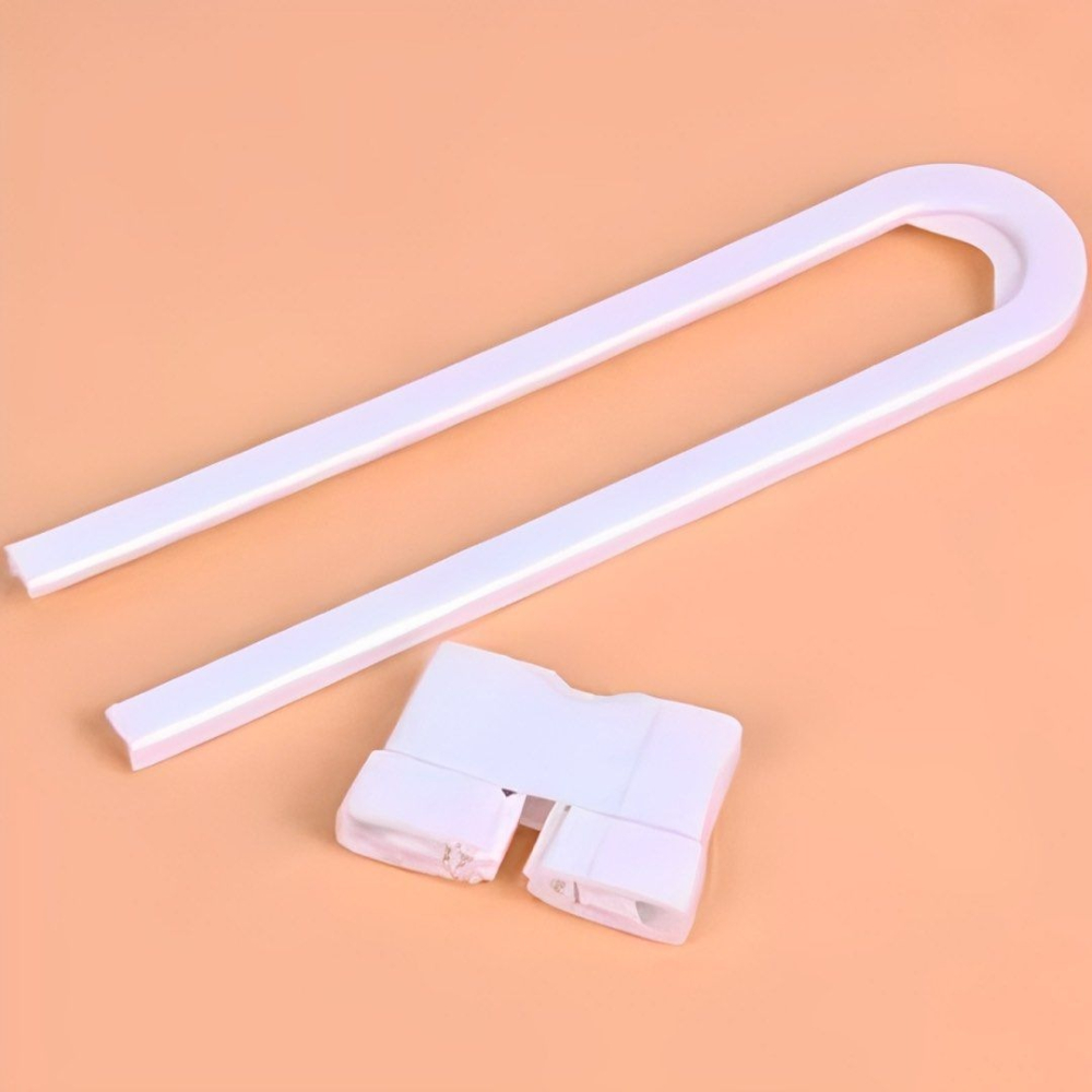 粉色兒童安全鎖,寶寶防護防夾手U型鎖,室內抽屜防開啟保護鎖,可調節廚房櫥櫃門鎖,鞋櫃鎖-細節圖3