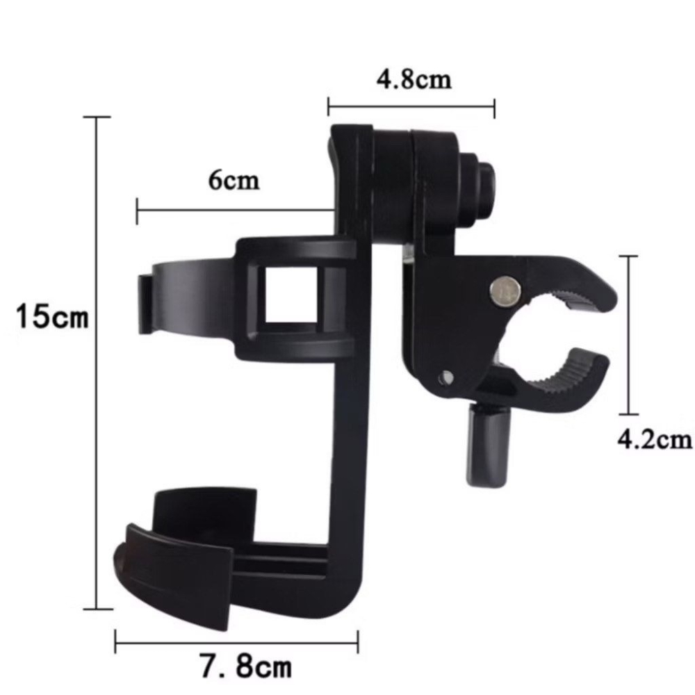 夾式嬰兒推車奶瓶架,手推車水杯架,嬰兒車飲料置物架,自行車杯架,輪椅水瓶架-細節圖6