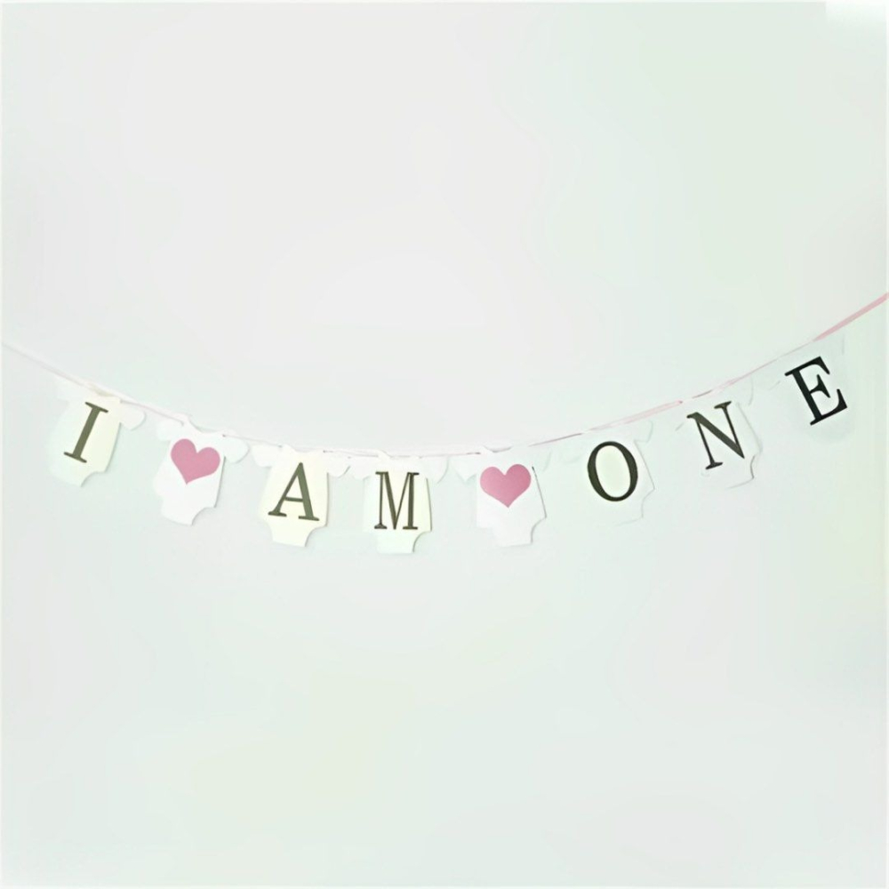 寶寶生日派對拉旗,嬰幼兒周歲生日字母拉旗,創意派對牆上裝飾拉旗-細節圖2