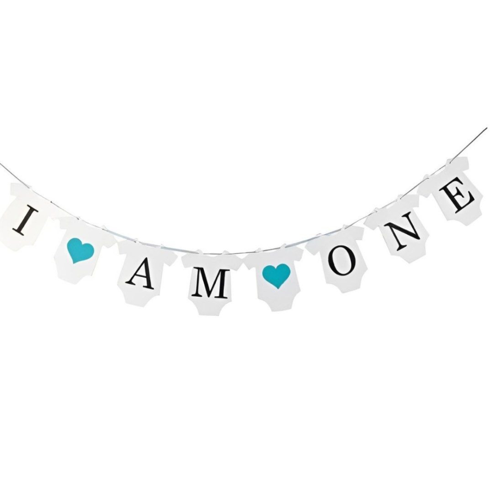 寶寶生日派對拉旗,嬰幼兒周歲生日字母拉旗,創意派對牆上裝飾拉旗-細節圖3