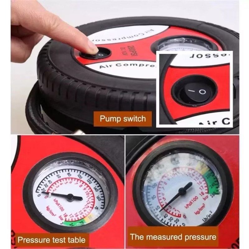 汽車用輪胎造型充氣泵,12V迷你車載電動打氣泵,多功能輪胎打氣筒,電動打氣機-細節圖5