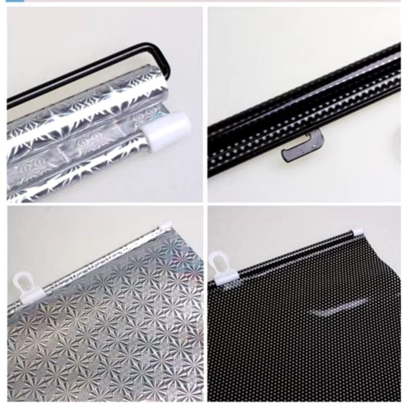 汽車自動捲簾遮陽簾,車用伸縮隔熱窗簾,防紫外線防曬玻璃門太陽簾,汽車側邊防曬窗簾-細節圖6