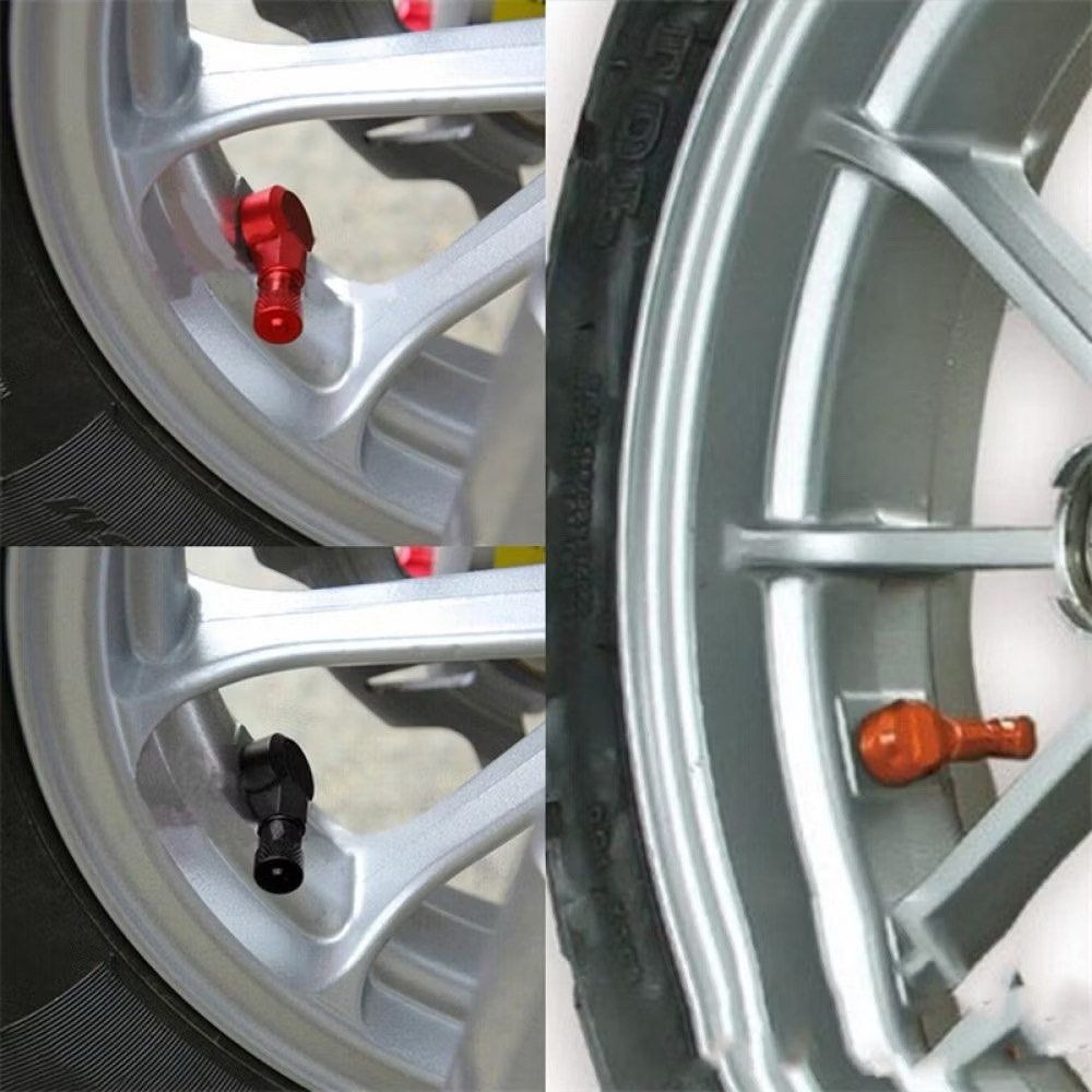 一對摩托車90 度角鋁合金氣門嘴,機車改裝車輪輪胎防漏氣嘴-細節圖3