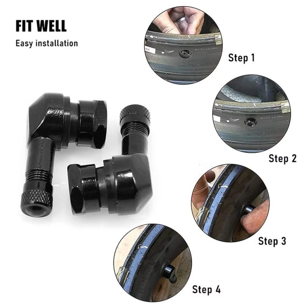 一對摩托車90 度角鋁合金氣門嘴,機車改裝車輪輪胎防漏氣嘴-細節圖4