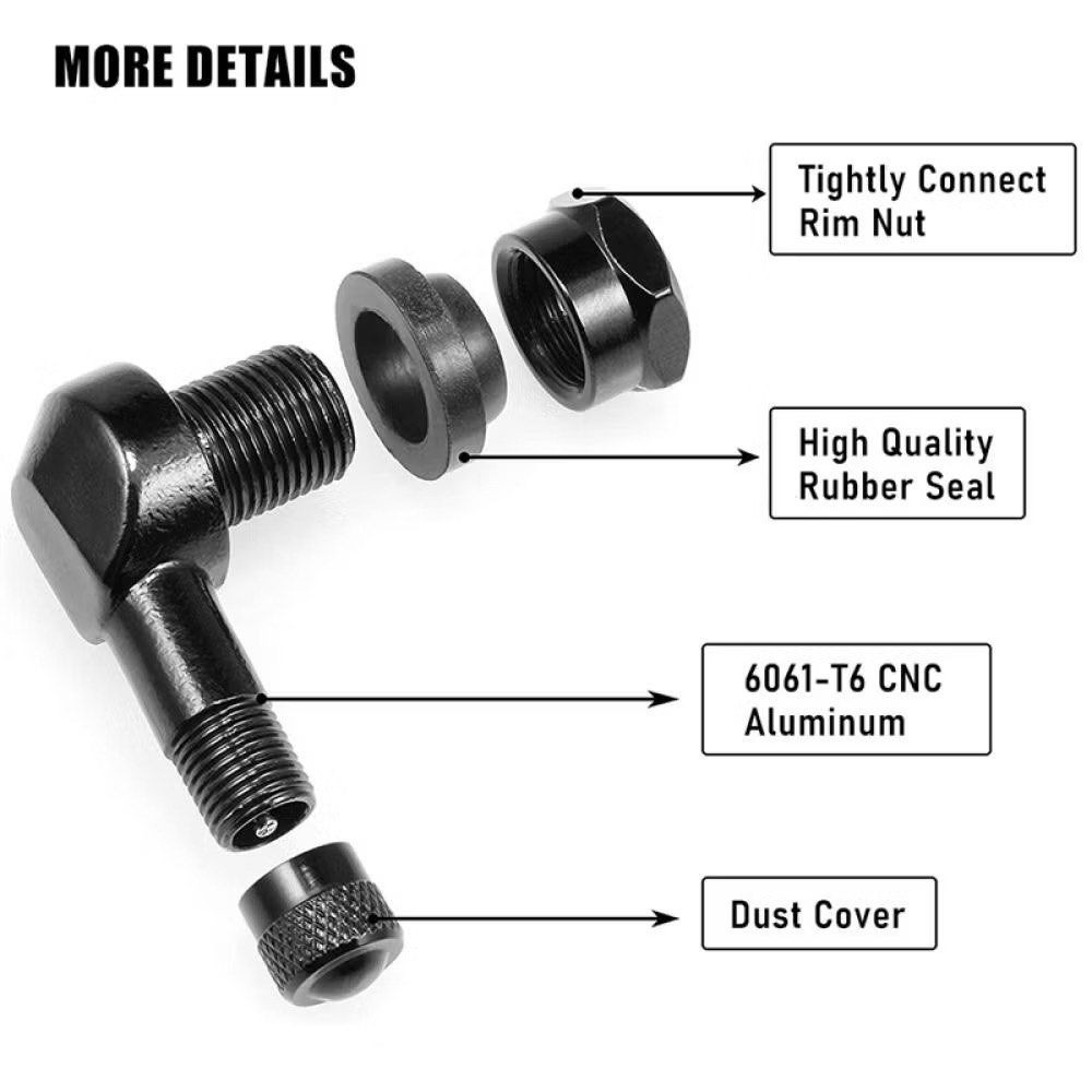 一對摩托車90 度角鋁合金氣門嘴,機車改裝車輪輪胎防漏氣嘴-細節圖6