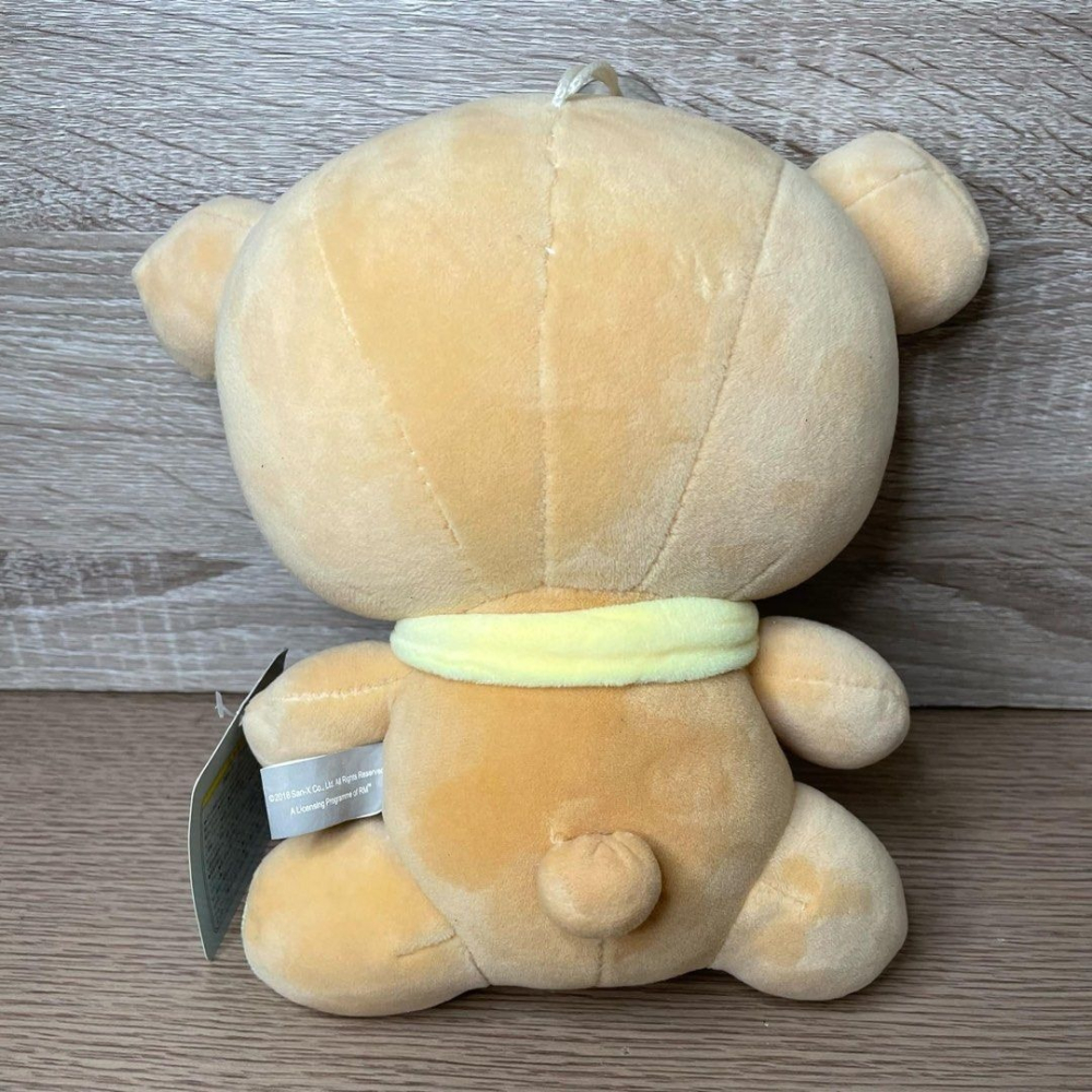 正版拉拉熊rilakkuma圍巾絨毛娃娃,日系懶懶熊玩偶,收藏布偶,毛絨玩具,21cm-細節圖2