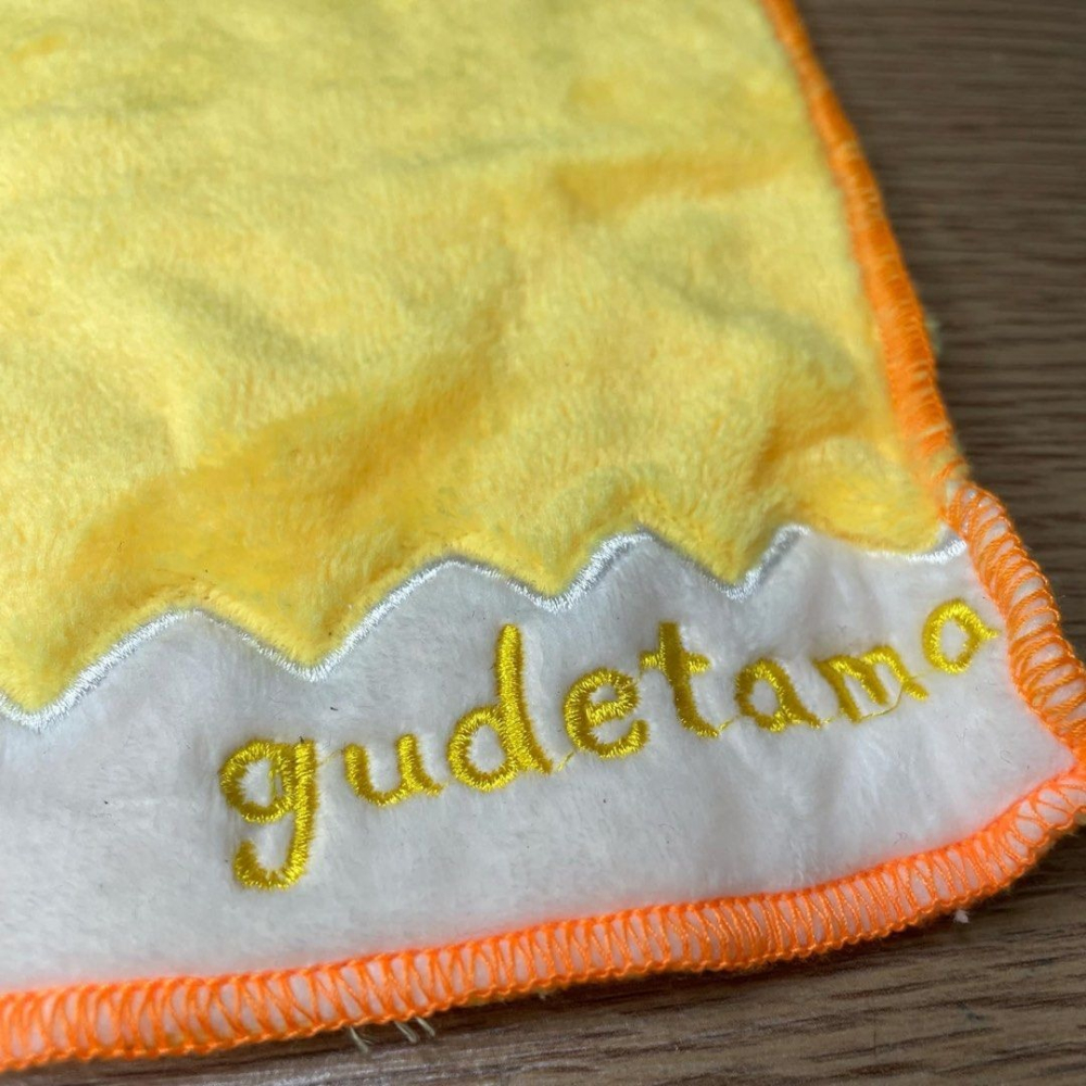 三麗鷗蛋黃哥擦手巾,絨毛蛋黃哥造型方巾,小毛巾-細節圖3