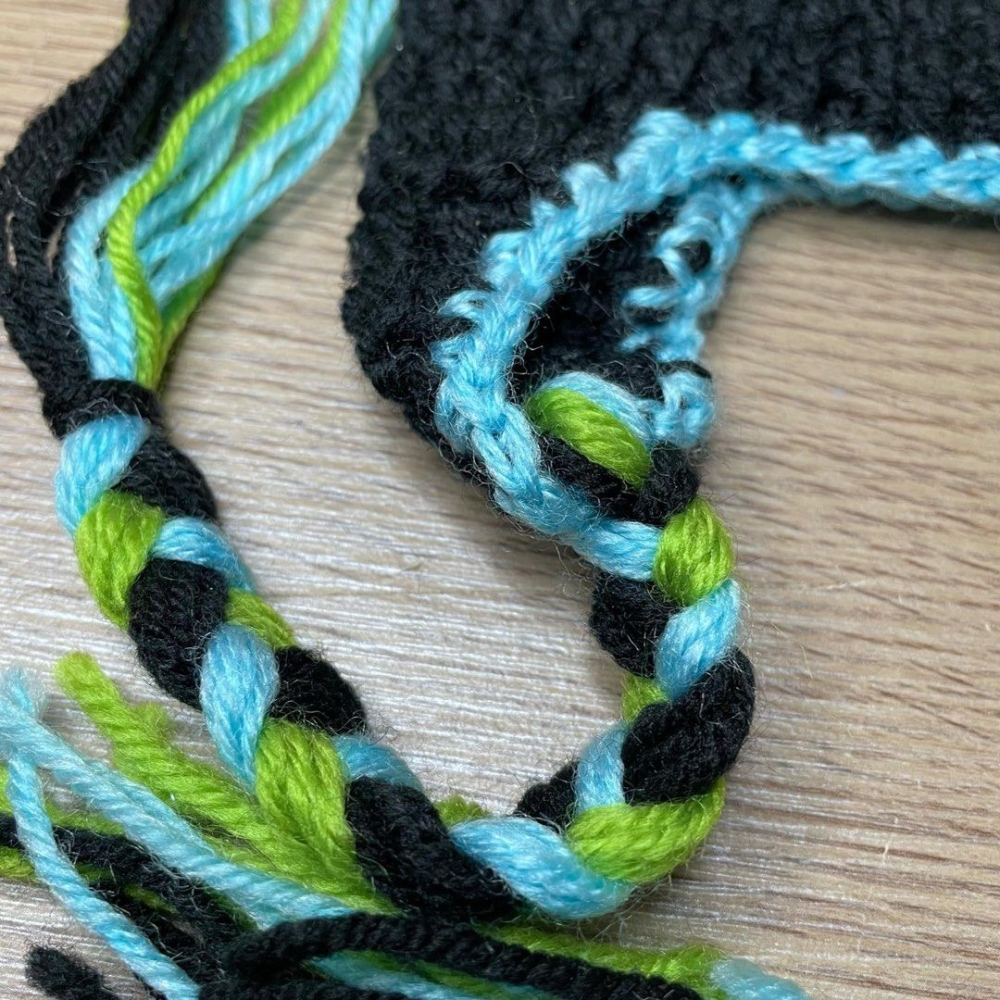 貓頭鷹手工針織毛帽,嬰幼兒兒童造型拼接毛線帽,嬰兒帽子-細節圖3