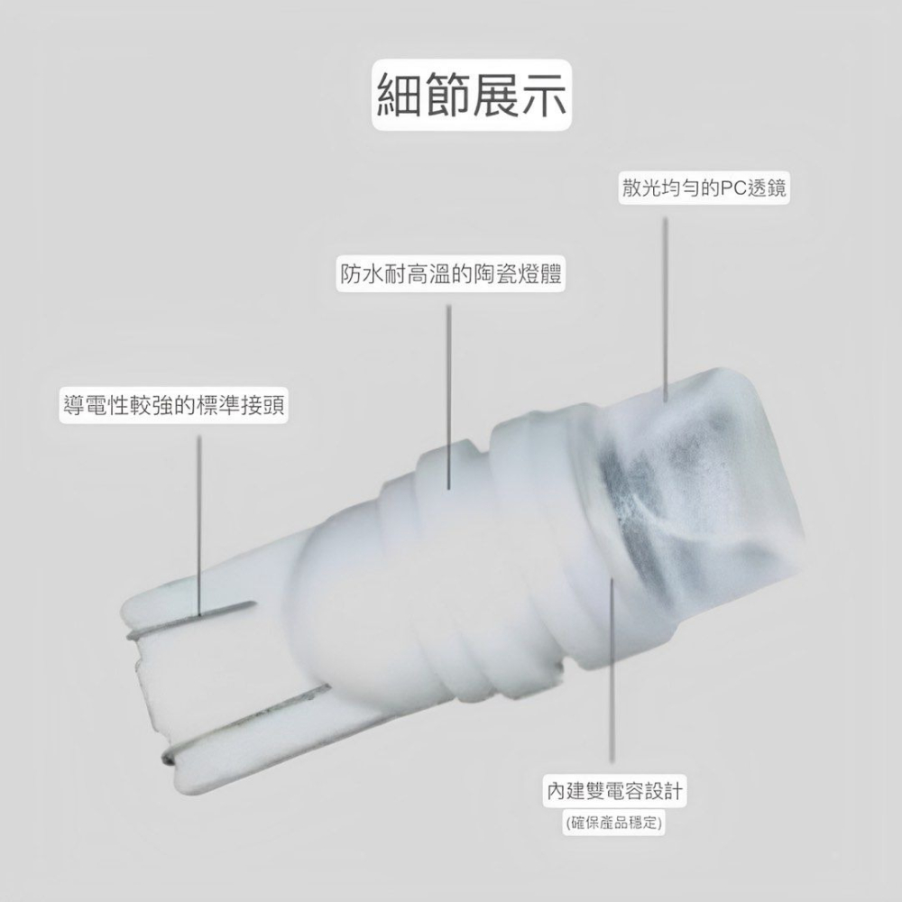 1入汽車T10耐熱陶瓷款LED示寬燈,汽車改裝小燈,車用儀表燈,改裝後尾燈日行燈,摩托車機車改裝小燈,冰藍色光-細節圖9