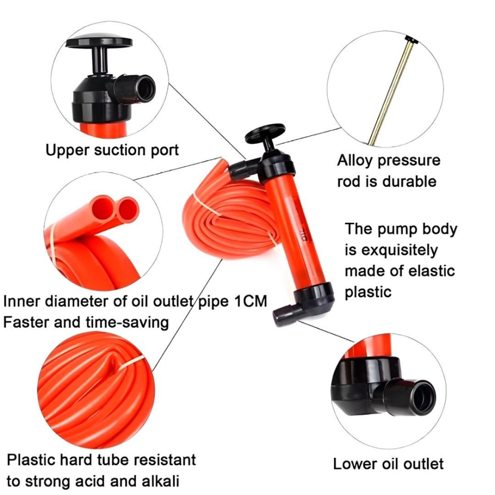 汽車手動抽油器,便攜虹吸液體燃料吸油器,汽油燃料抽取器,可當打氣筒-細節圖2