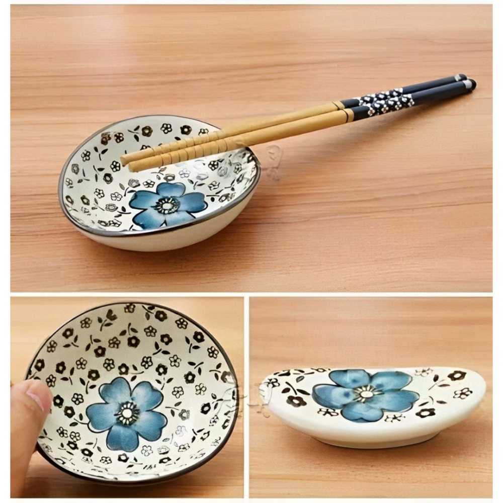 日式創意6件套裝竹筷碟子陶瓷碗筷組,情侶質感碗筷組,雙人餐具組-細節圖4