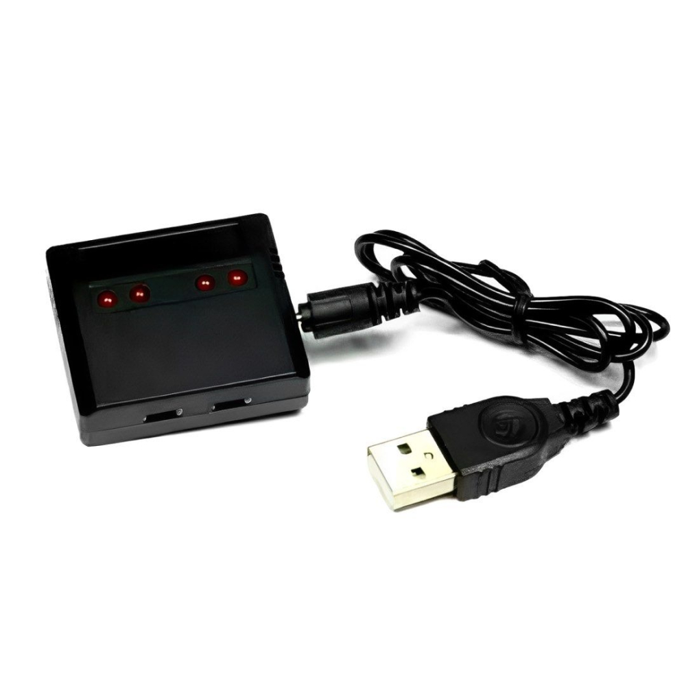 1充4 3.7V鋰電池平衡充電器,一拖四多功能USB鋰電池充電盒-細節圖5