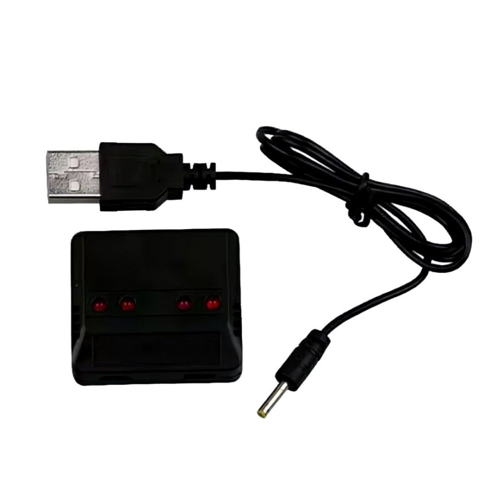 1充4 3.7V鋰電池平衡充電器,一拖四多功能USB鋰電池充電盒-細節圖6