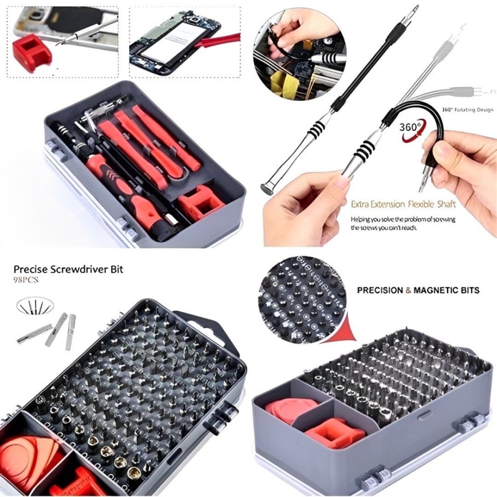 115件組手機維修工具套裝,iPhone手機維修螺絲起子拆機設備-細節圖2