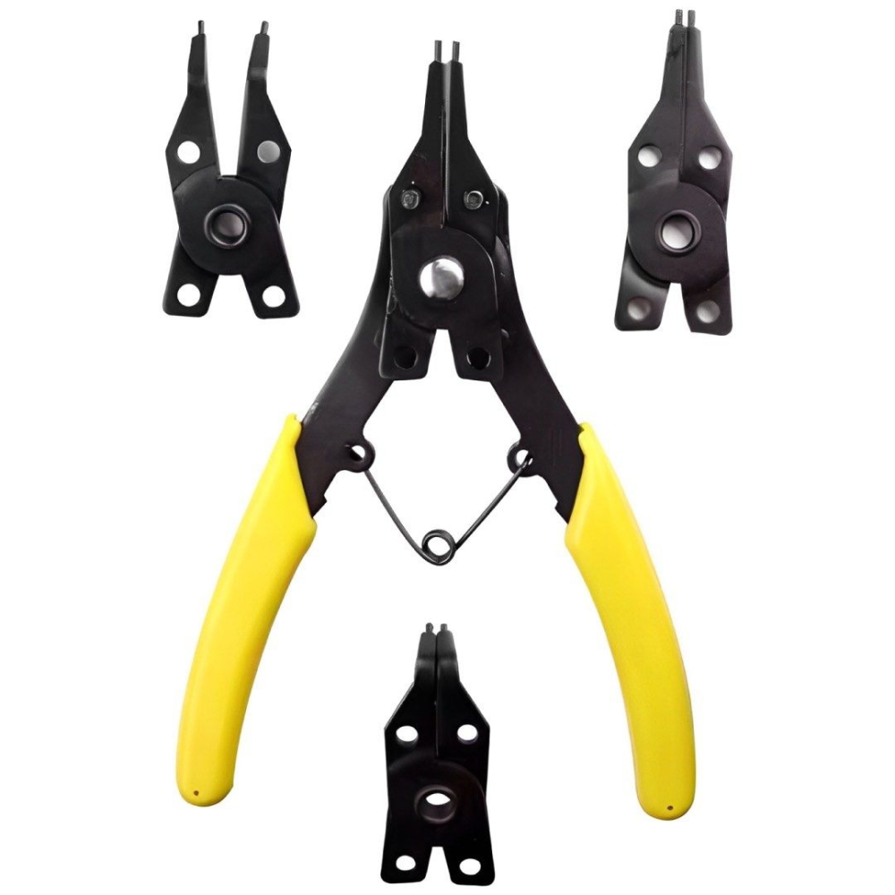 多功能四合一卡簧鉗擋圈鉗,四頭擋圈鉗,內卡外卡兩用卡環鉗套裝,可拆裝彈簧鉗-細節圖7