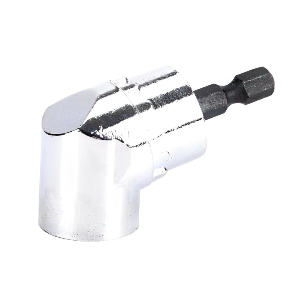 六角鑽頭拐彎螺絲批接頭,105度1/4六角柄套筒,直角電鑽彎曲螺絲批拐角器-細節圖4