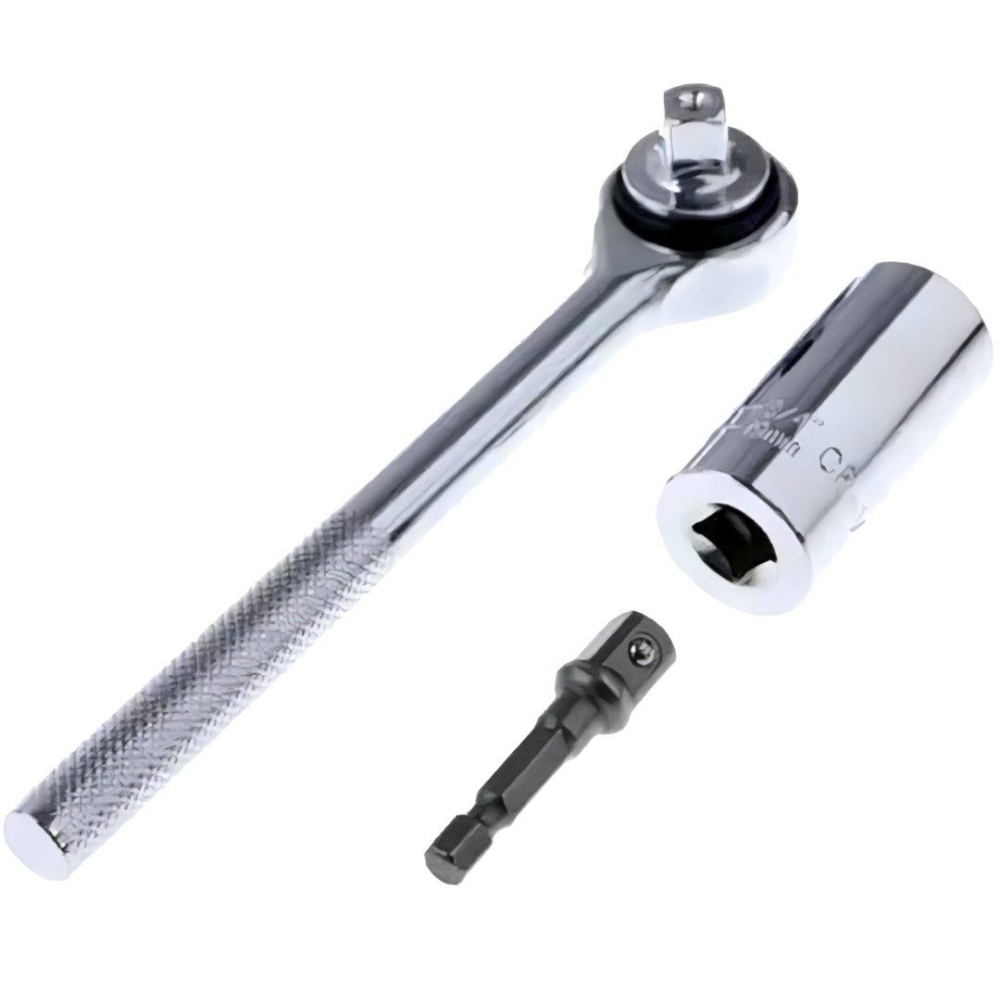 3件套萬能套筒+ 棘輪扳手+延伸桿,7-19mm魔術萬用轉換套筒萬用板手-細節圖7