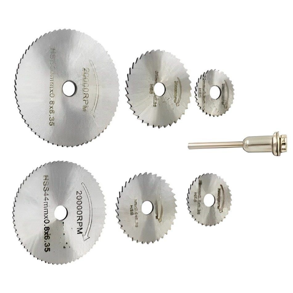 6合1高速鋼切割片,超薄電鑽迷你小切片,木工塑料鋸片,PVC壓克力切割工具,電磨機小圓鋸-細節圖5