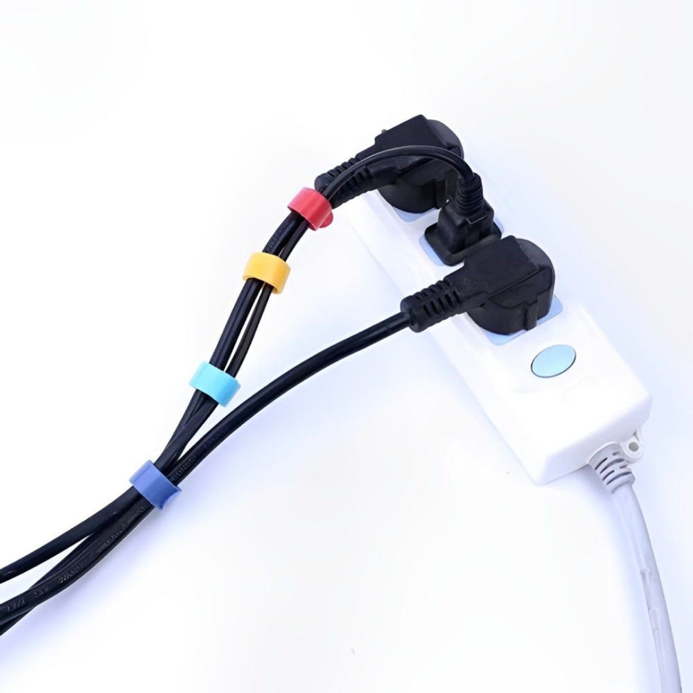 50條T型充電線整理綁帶,居家收納線材理線帶,魔鬼氈電腦線材集線束帶-細節圖4