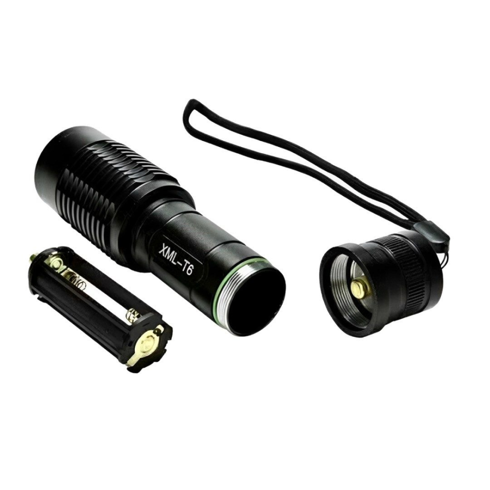 鋁合金T6變焦手電筒,戶外露營遠射聚焦照明燈具,釣魚緊急照明手電筒-細節圖4