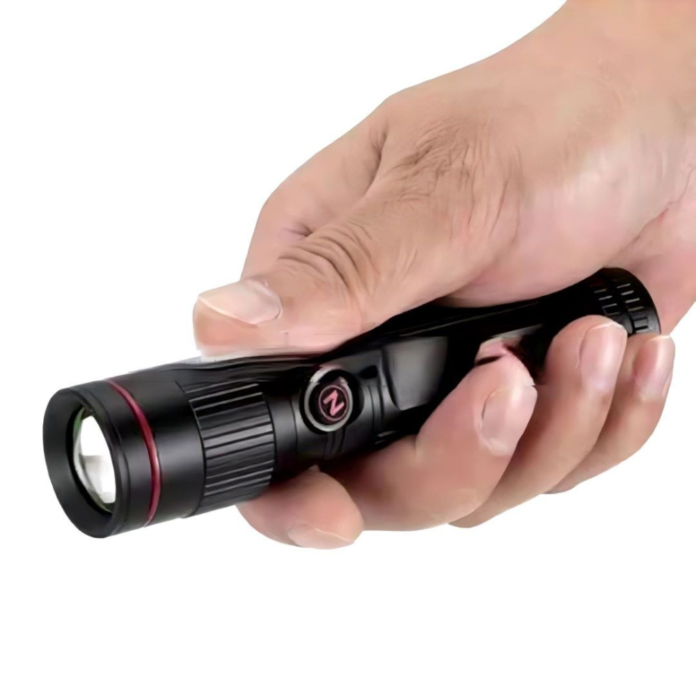 小型便攜LED強光USB充電手電筒,鋁合金戶外超亮遠射多功能照明燈,露營野炊釣魚緊急照明燈具-細節圖6