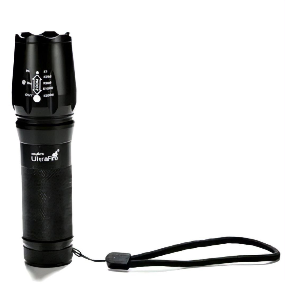 鋁合金強光伸縮變焦手電筒,18650/26650通用戶外超亮遠射露營野炊照明燈具,自行車單車車頭燈-細節圖2