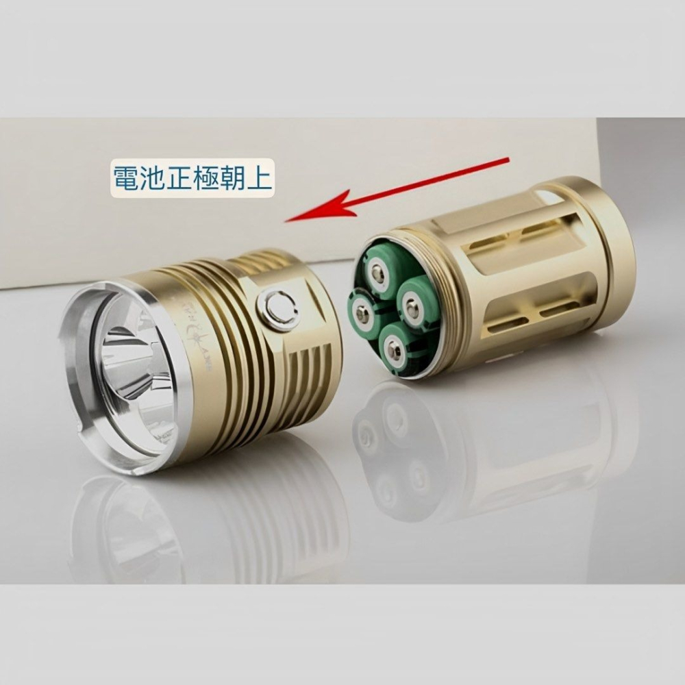 7燈鋁合金小鋼炮強光手電筒,小怪獸戶外露營野炊照明燈具,釣魚探照燈照明設備-細節圖3