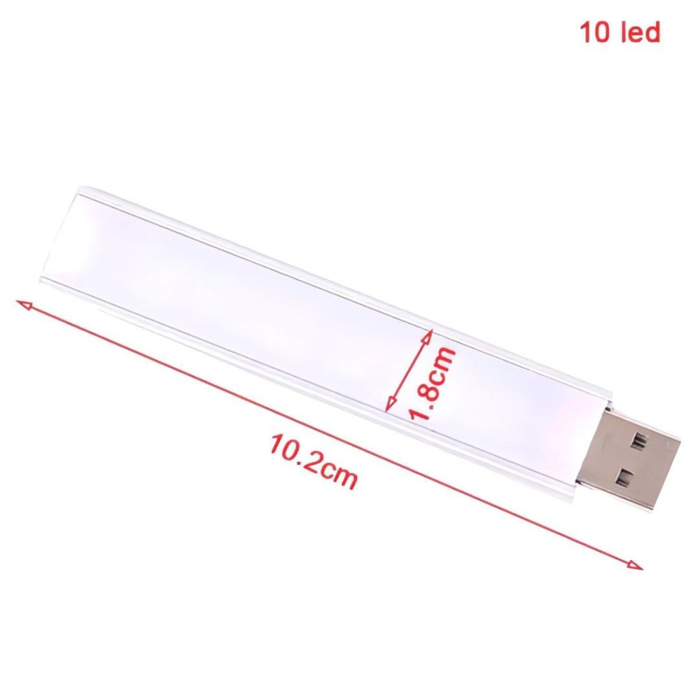 10LED白光USB閱讀燈,鋁殼散熱柔光罩小夜燈,露營燈LED燈,釣魚野炊照明燈-細節圖4