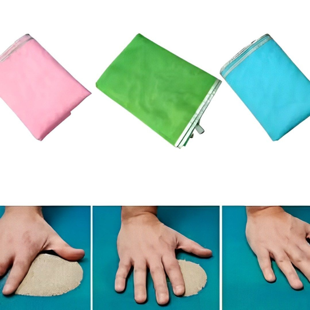 沙灘露營漏沙墊,戶外旅行海灘沙灘墊,粉色200 * 150 cm-細節圖2