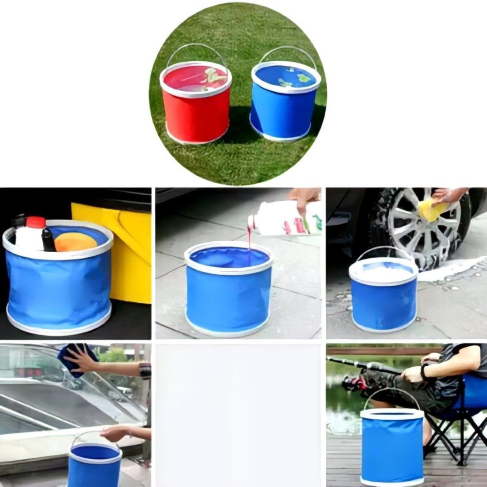 11L牛津布防水折疊水桶,戶外洗車汽車美容水桶,園藝澆花灑水裝水容器,伸縮折疊洗車桶-細節圖2