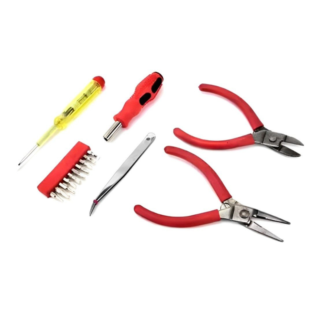 15件汽車造型家用多功能組合工具箱,車型碳鋼五金工具組,尖嘴鉗斜口鉗螺絲起子維修工具組合-細節圖2