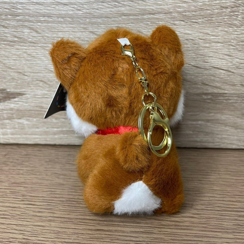 可愛柴犬娃娃吊飾,小狗造型絨毛玩偶鑰匙圈,包包狗狗掛飾鑰匙扣-細節圖4