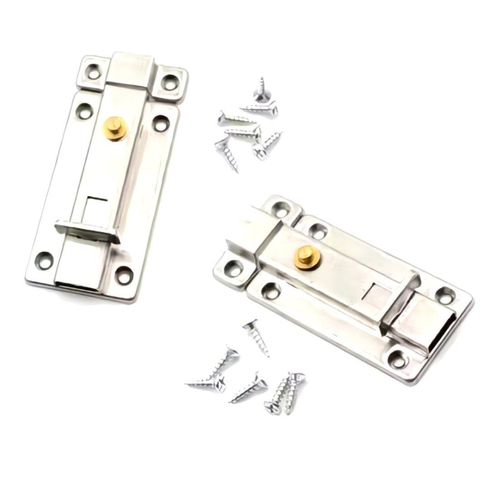 不鏽鋼自動彈簧插銷門鎖釦,小門窗門栓門扣,門閂防盜鎖,木門鎖門扣-細節圖2