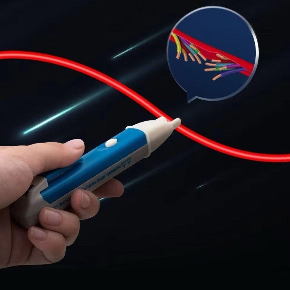 非接觸式測電筆,感應式驗電筆,家用斷點線路檢測智能聲光警報電工驗電筆-細節圖2