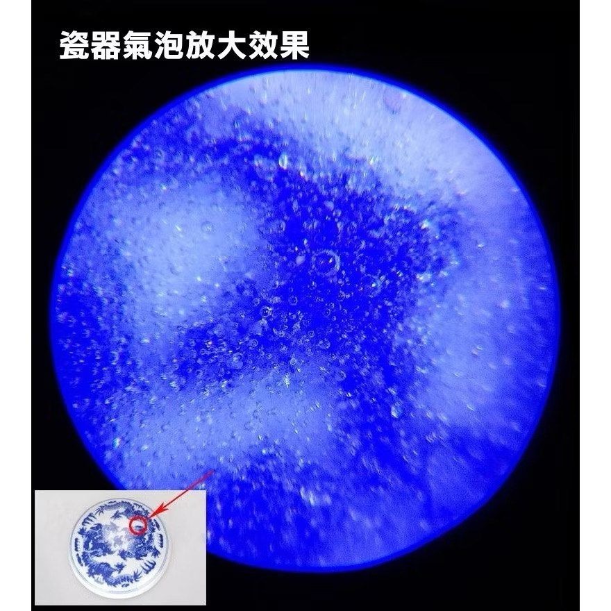 100倍燈管式LED照明調焦高倍放大鏡,便攜式帶燈顯微鏡,古玩瓷器玉石印刷鑒定鏡,科學課放大顯微鏡-細節圖5