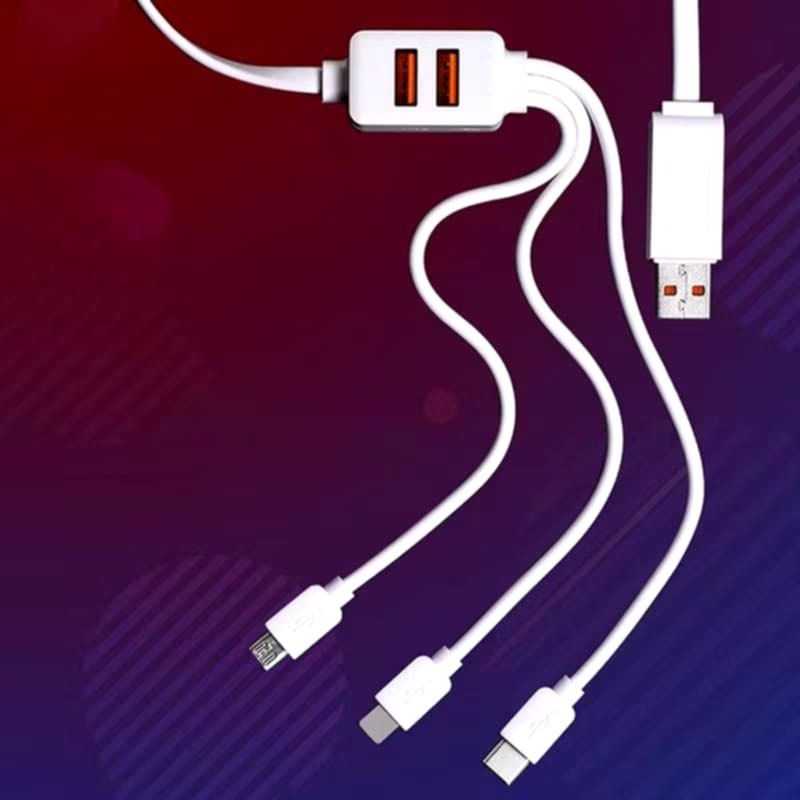 USB三合一充電線,一對三安卓蘋果Type-c充電線,傳輸線數據線,1.2米-細節圖2