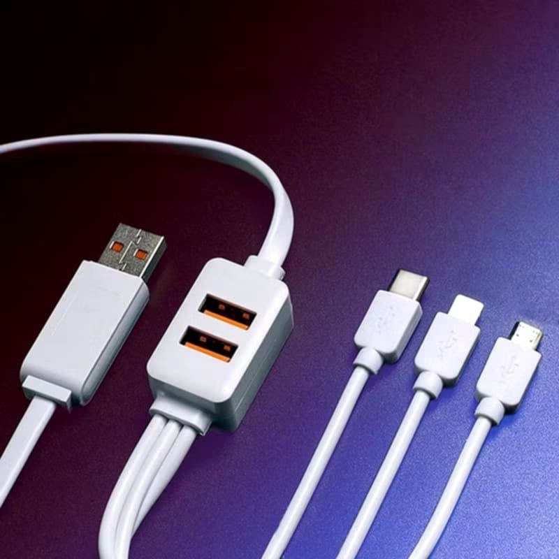 USB三合一充電線,一對三安卓蘋果Type-c充電線,傳輸線數據線,1.2米-細節圖4