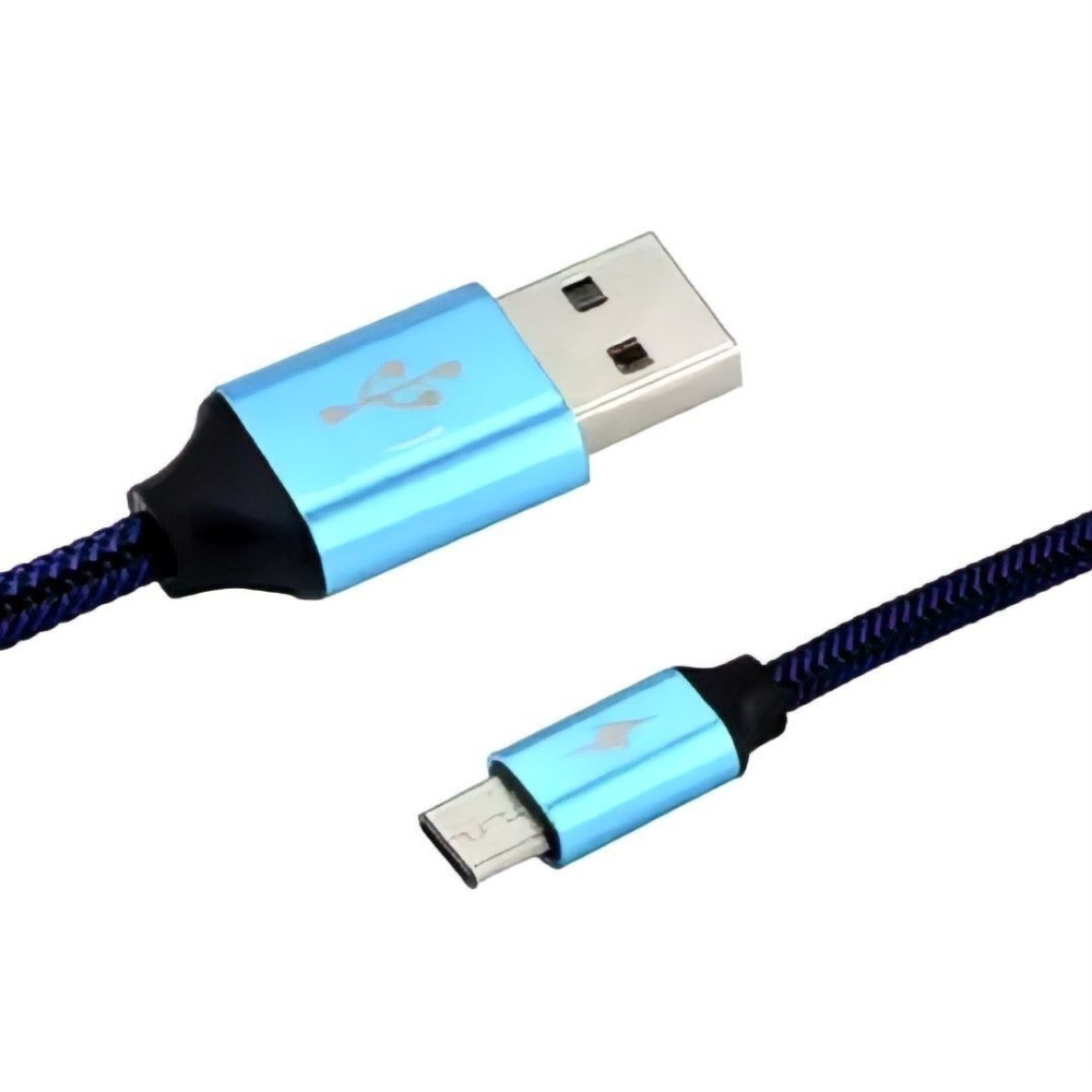 30公分Micro-USB電鍍烤漆編織充電線,電子產品充電不易斷短線-細節圖3