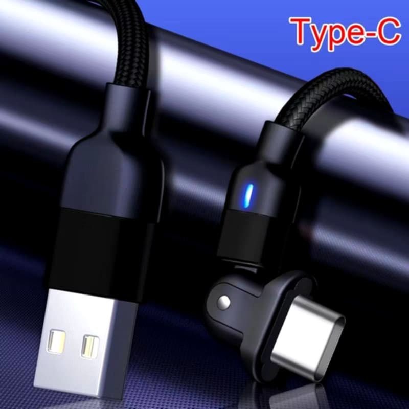 2米180度彎折數據線,編織3A快充線,安卓Type-C手機充電線,iPhone lighting 手機充電線-細節圖7