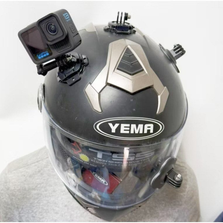 gopro360度旋轉頭盔固定座弧面貼,安全帽運動相機底座-細節圖2