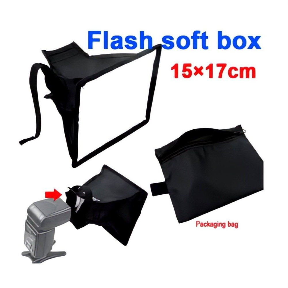 矩形可折疊通用閃光燈柔光罩,機頂外閃柔光箱,攝影柔光布擋光板,柔光罩柔光板-細節圖2