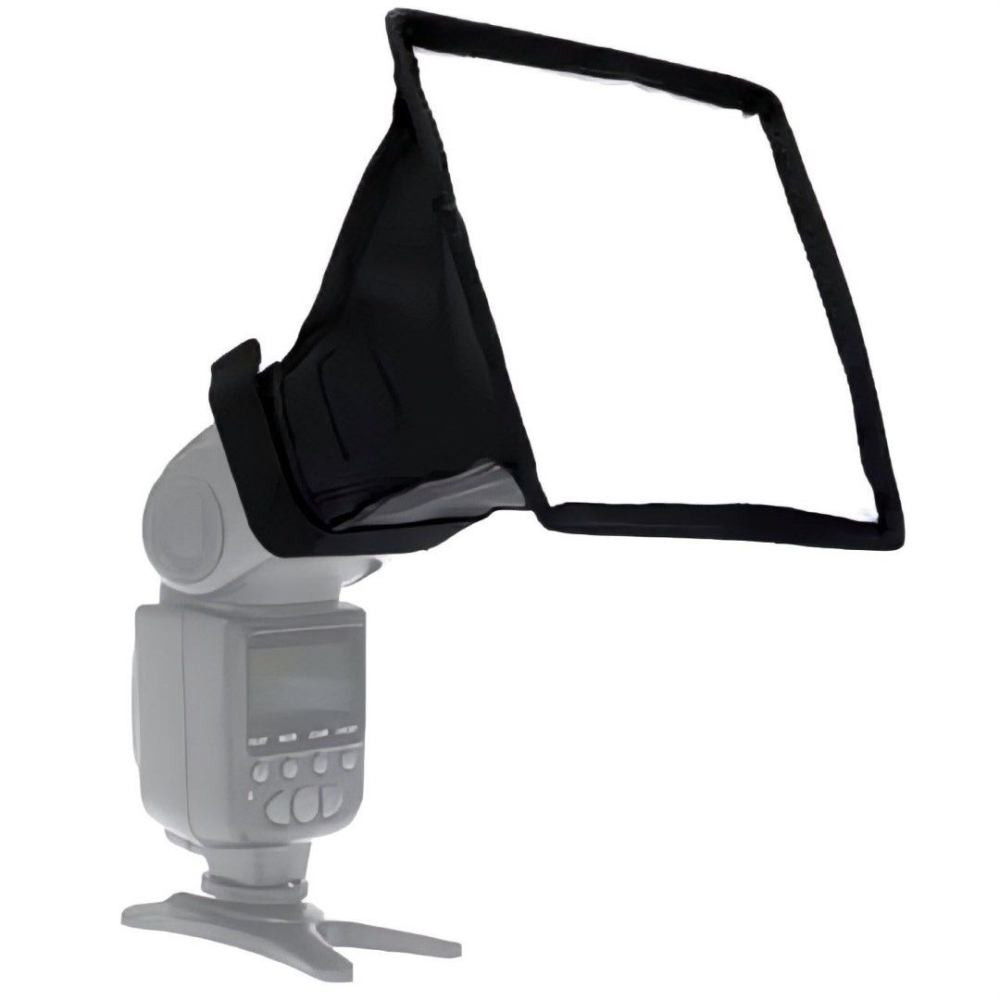 矩形可折疊通用閃光燈柔光罩,機頂外閃柔光箱,攝影柔光布擋光板,柔光罩柔光板-細節圖3