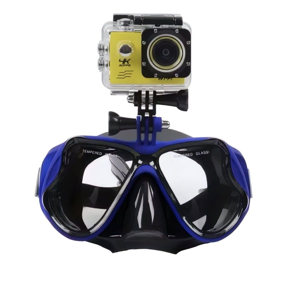 GoPro潛水鏡面罩,防水游泳鏡浮潛帶運動相機支架,潛水蛙鏡面鏡-細節圖2