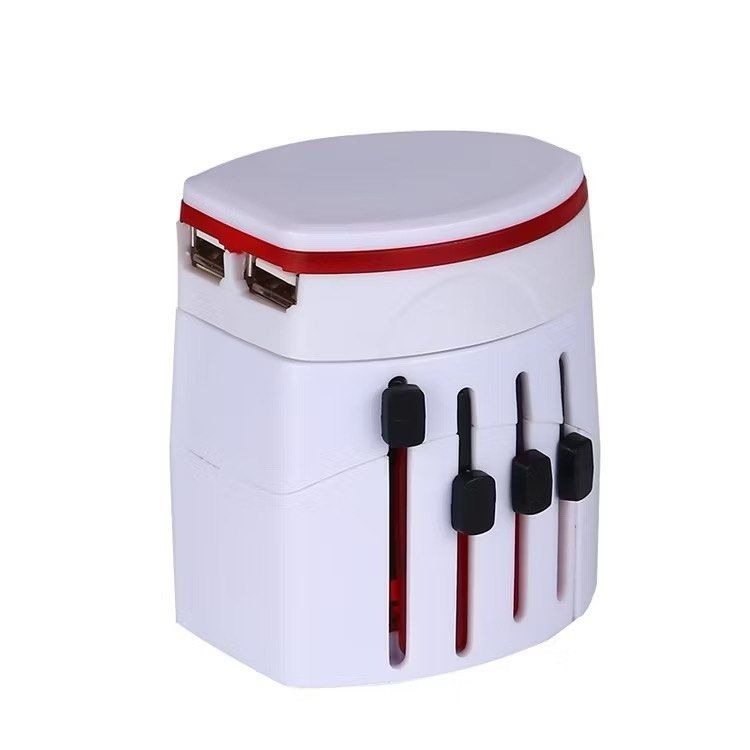 多國旅行轉換頭,萬用轉接頭雙孔USB充電出國旅行插頭,全球通插頭-細節圖8