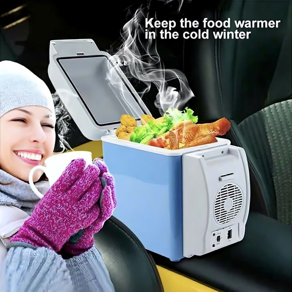 7.5L便攜式車用小冰箱,12V車載冷暖兩用保溫箱,汽車旅行食物保存箱-細節圖3