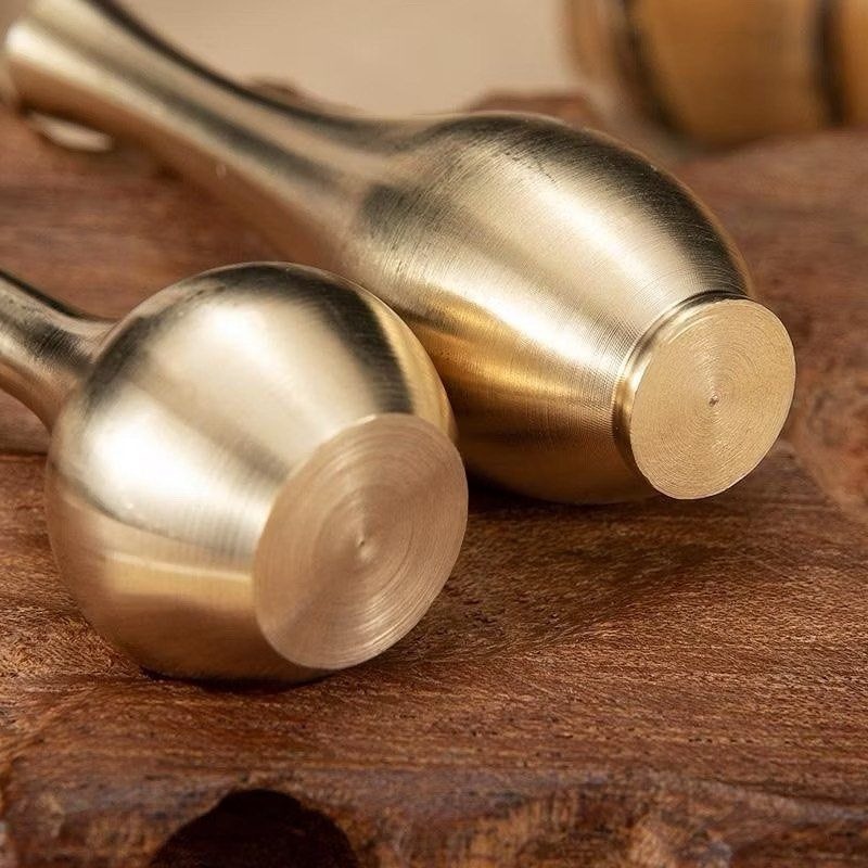 純銅迷你小花瓶,桌面銅花瓶裝飾禪意花器,金屬客廳插花茶藝創意擺飾飾品,迷你淨水瓶/迷你大肚花瓶-細節圖3