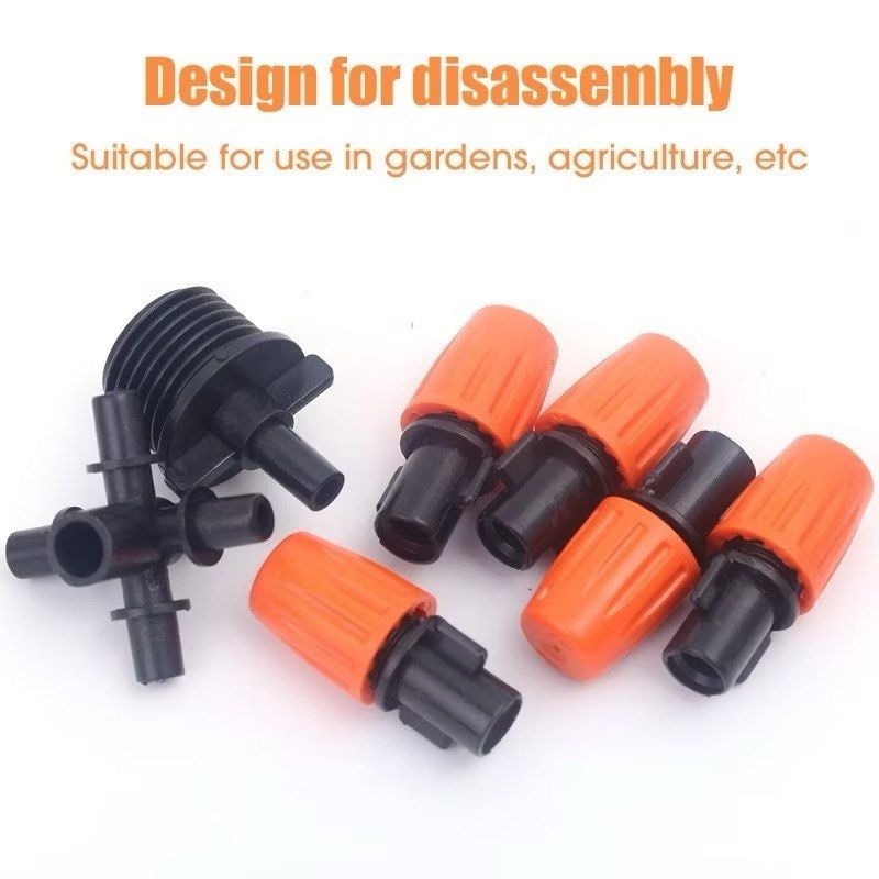 360度花園可調五頭霧化噴頭,園藝養殖場降溫可調節霧化器,庭院灌溉植物澆水設備灑水器-細節圖6