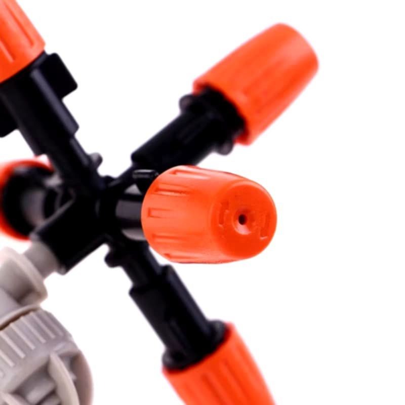 360度花園可調五頭霧化噴頭,園藝養殖場降溫可調節霧化器,庭院灌溉植物澆水設備灑水器-細節圖7