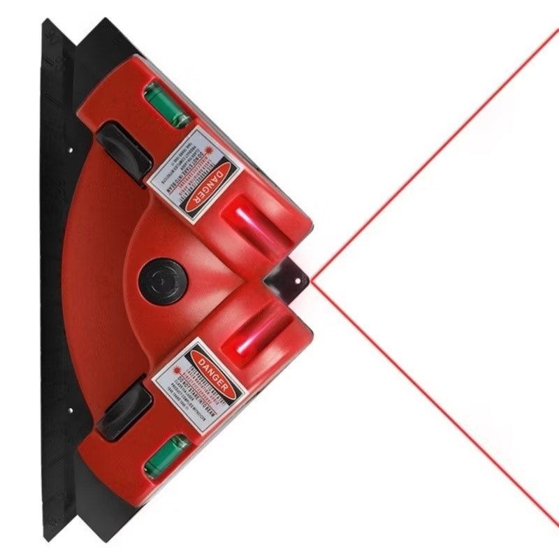 90度紅光水平儀,紅外線十字線直角水平儀,木工雷射測量尺,磁磚角線儀,三角水平尺-細節圖2